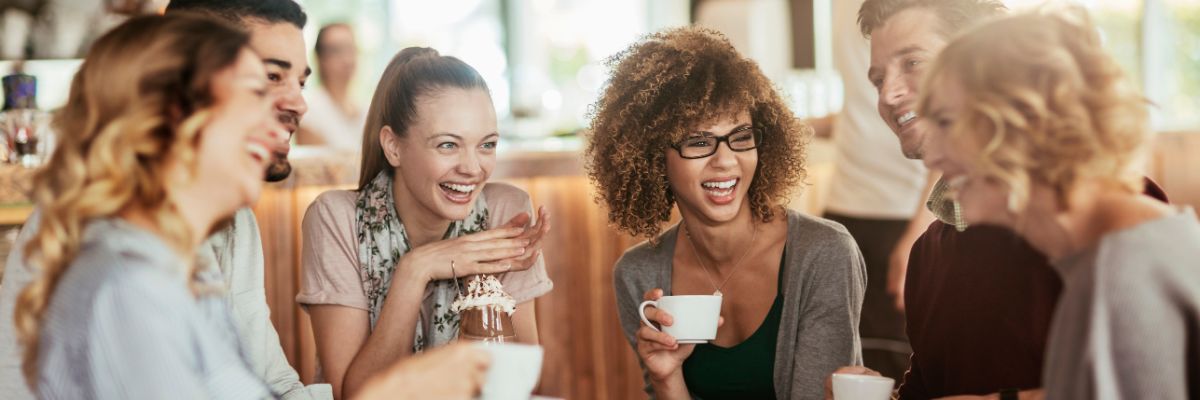 Friends having coffee